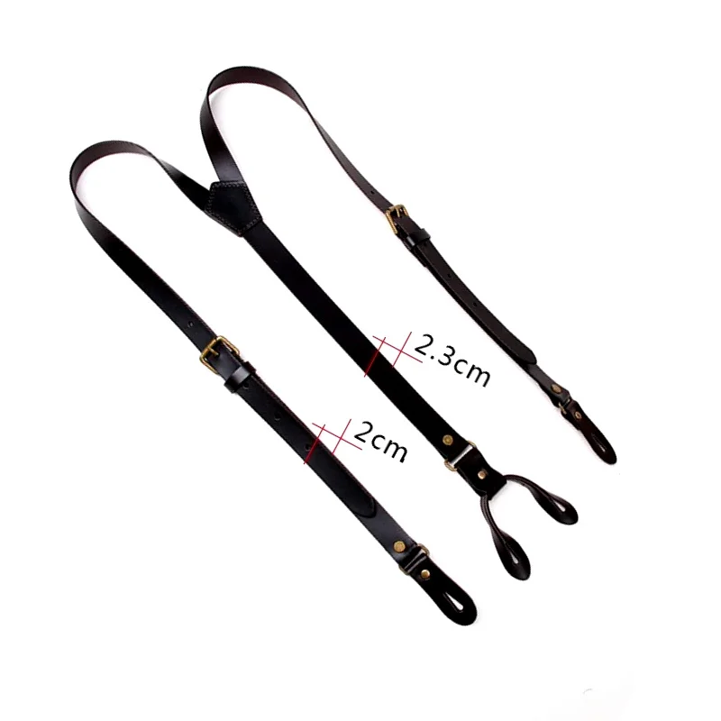 2*130Cm Leather Men\'s Suspenders 4 Button Suspenders For Men Adjustable Tactical Suspenders Braces Accessories Man Harness Man