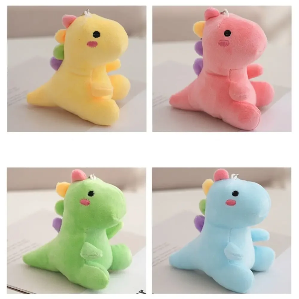 Lovely Super Soft Dinosaur Plush Doll Cartoon Stuffed Animal Keychain Plush Toy for Kids Baby Hug Doll Sleep Pillow Home Decor