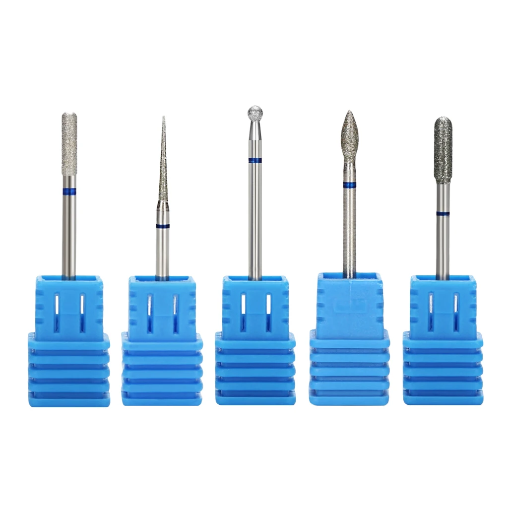 Nail Drill Bits Electric Rotary Manicure Nail Art Filing Grinding Head 5Pcs