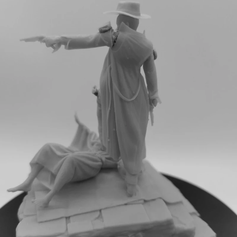 Kobieta zabójcza, która zabija złe ludzie diy zestaw do montażu modelu z żywicy w skali 1/24 niezmontowana i niepomalowana statua zabawka