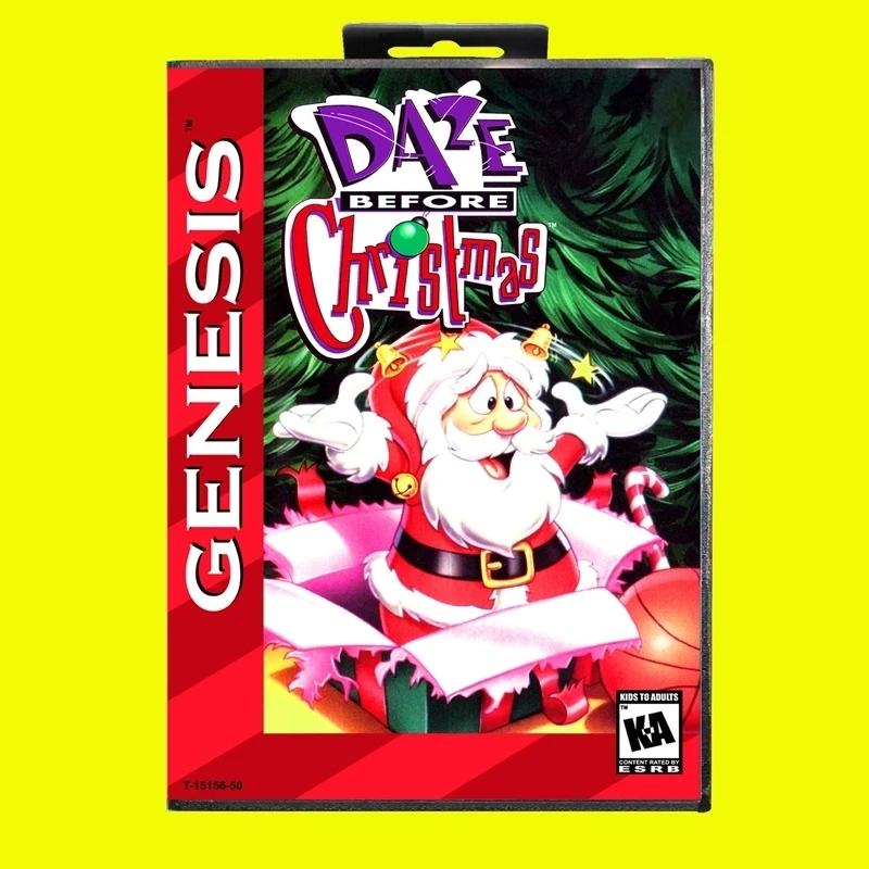 

Daze Before Christmas MD Game Card 16 Bit USA Cover for Sega Megadrive Genesis Video Game Console Cartridge