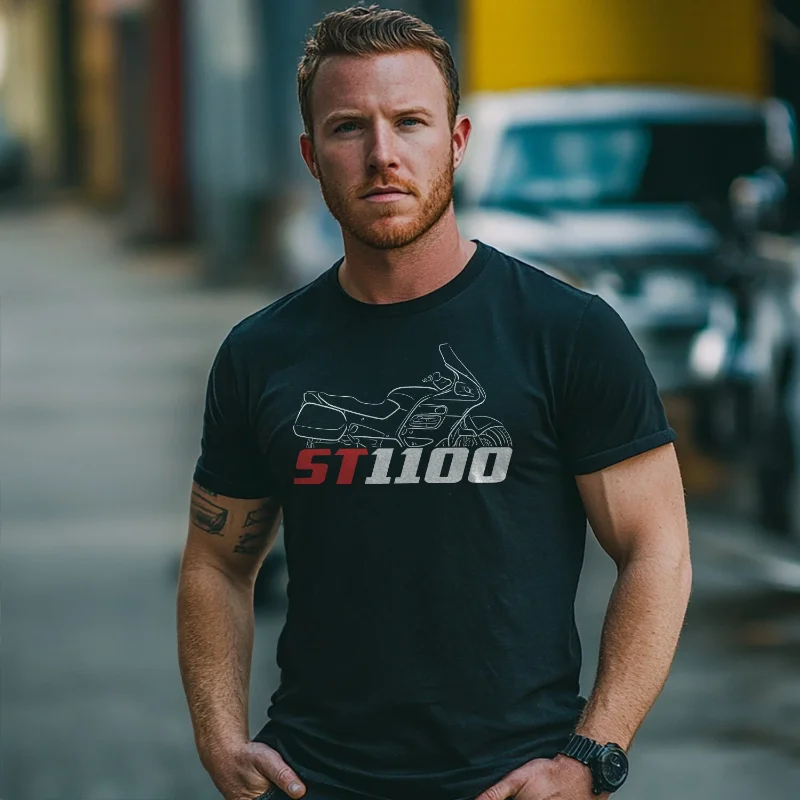 

New ST1100 1990-2002 Motorcycle Graphic T-Shirt 100% Cotton O-Neck Short Sleeve Summer Casual Mens T-shirt S-3XL