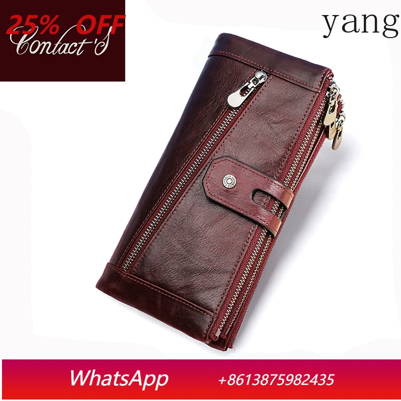 

Women Wallet Fashion Genuine Leather Wallet Card Holder Female Long Purse Phone Pocket Large Capacity Clutch Wallets