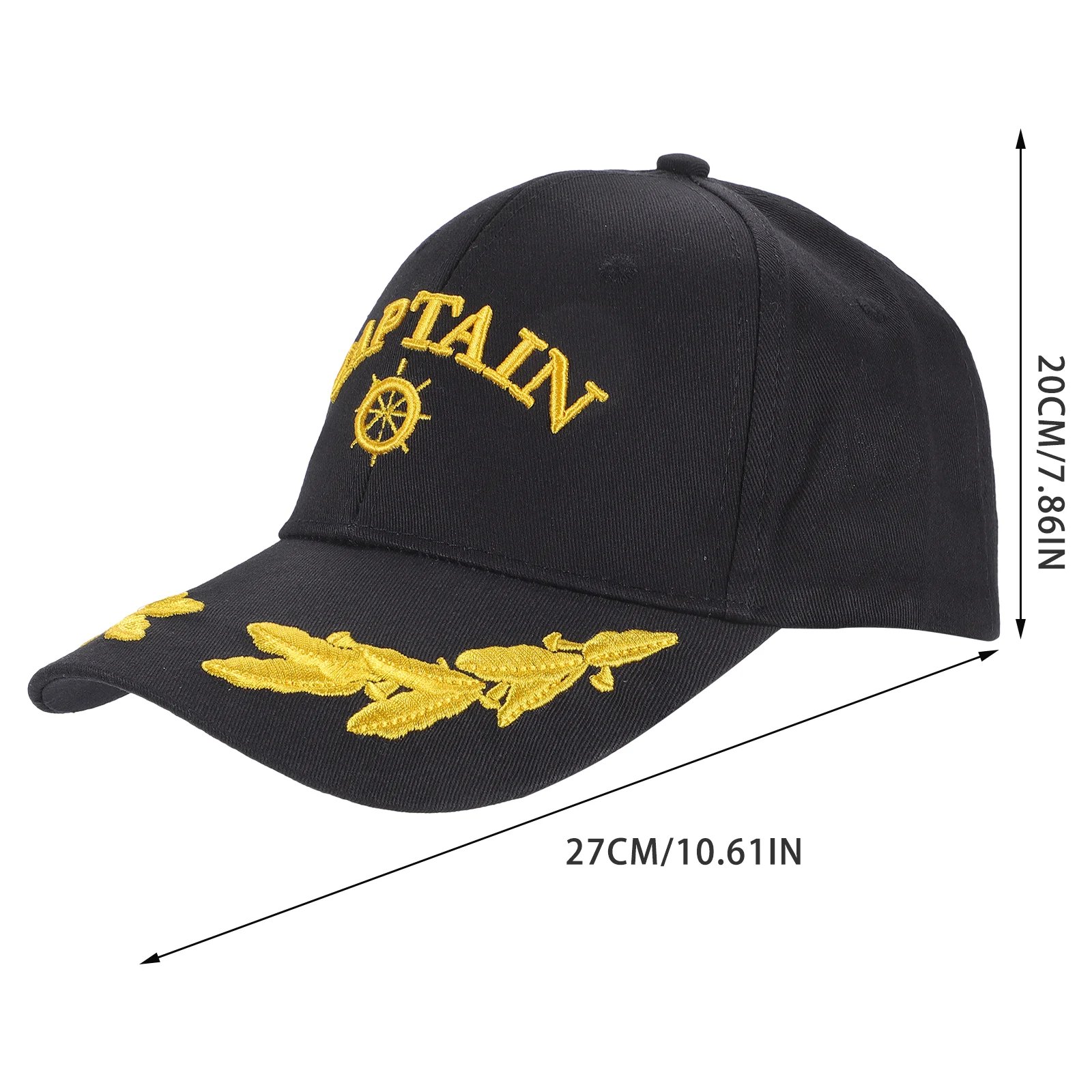 Sombrero capitán gorra gorras para hombres pelotas de béisbol marinero hombres disfraz barco barco divertido negro accesorios sol gorras de algodón