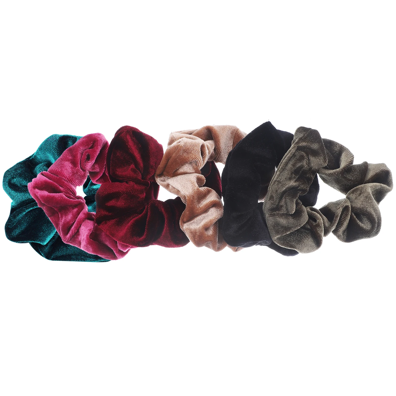 

6pcs Scrunchies Durable Elastic Ties For Thick Thin Curly Straight Hair Ponytail Holder Bun Maker Cloth Hair Accessories