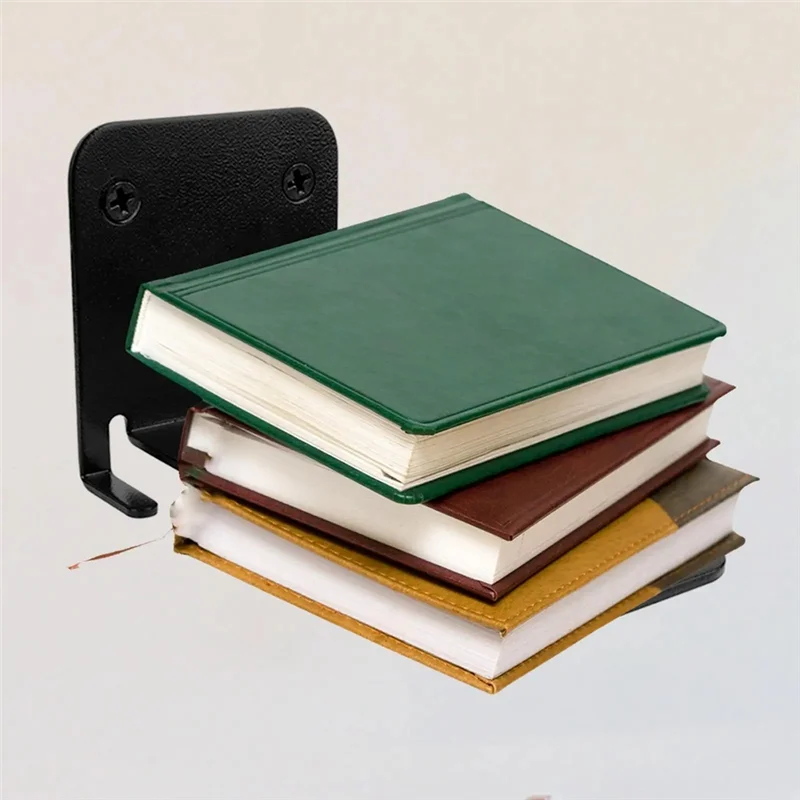 

4PCS Invisible Floating Bookshelf Floating Book Organizer Wall Indoor Storage Replacement Suit Metal Shelves For Books,B-A57M