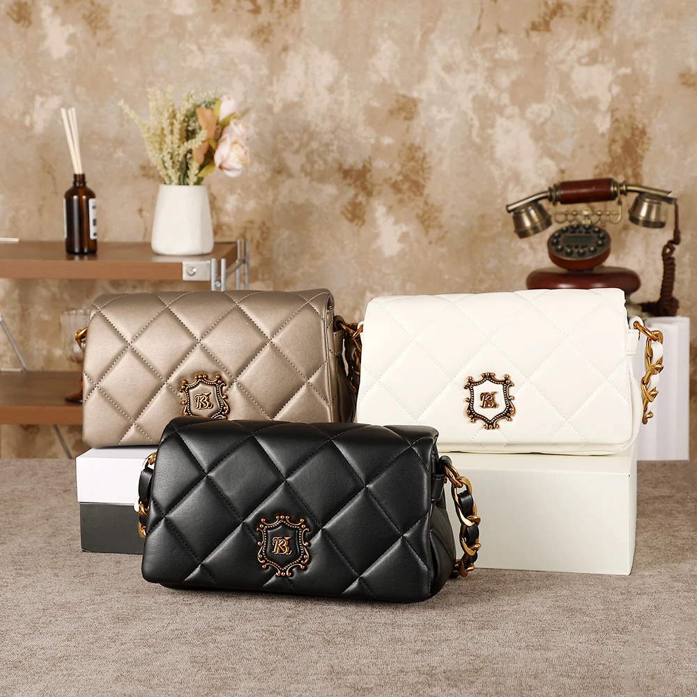 

Ladies' crossbody bag, 2026 season new fashionable diamond grid high-end elegant design shoulder bag, chain underarm bag, fashio