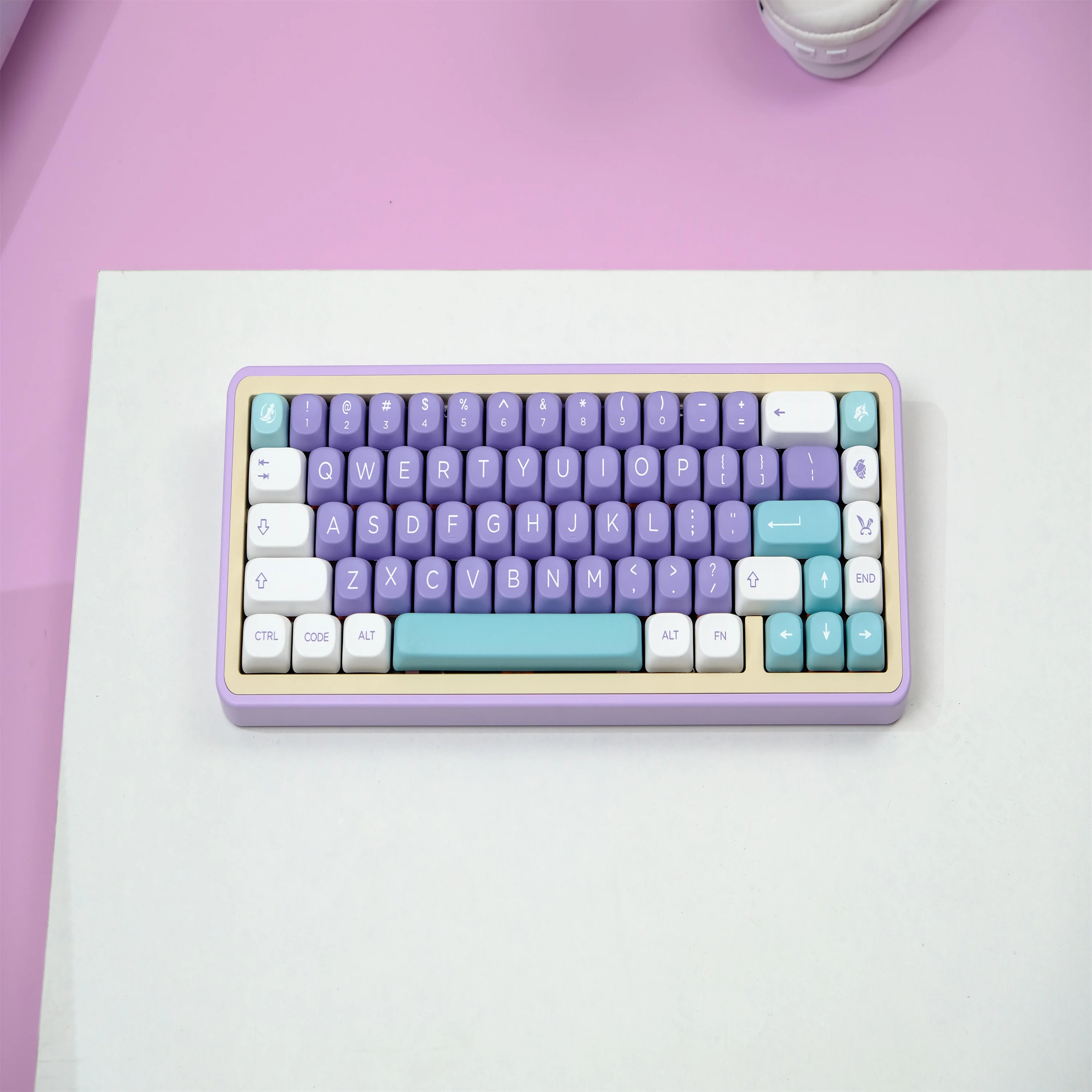 Magnolia keycap 126 keys PBT material MOA highly sublimation process Suitable for a variety of mechanical keyboards