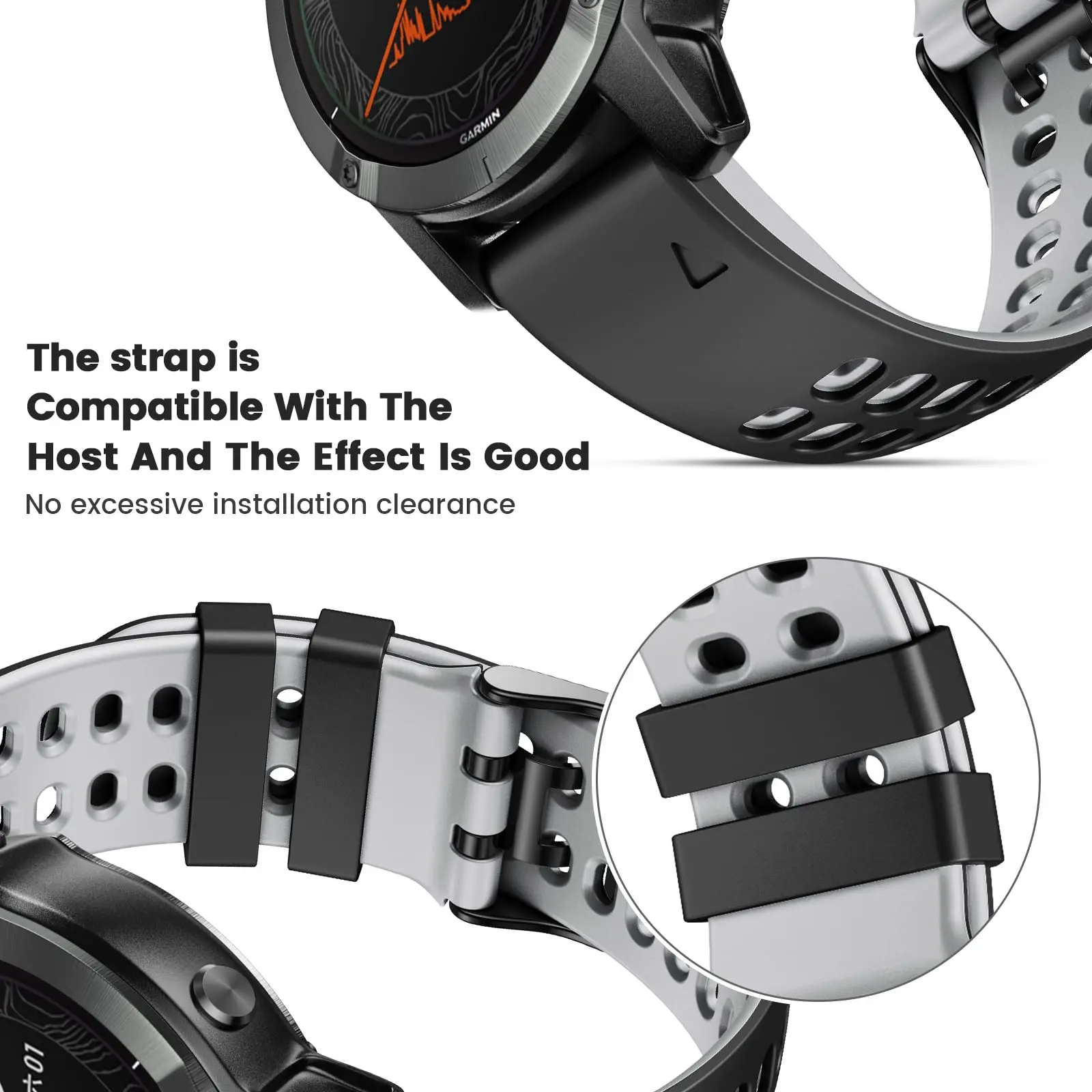 ガーミンフェニックス5,7/5,プラス,ガーミン,ネックス2用のシリコンウォッチストラップ