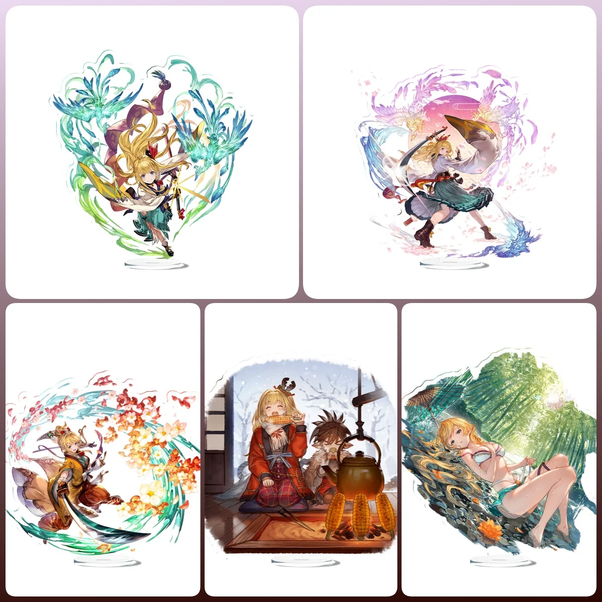 

15CM NEW Anime blue Fantasy Relink Acrylic Stand Model Cosplay Charm Characters Ornament Accessories Collection Christmas Gifts