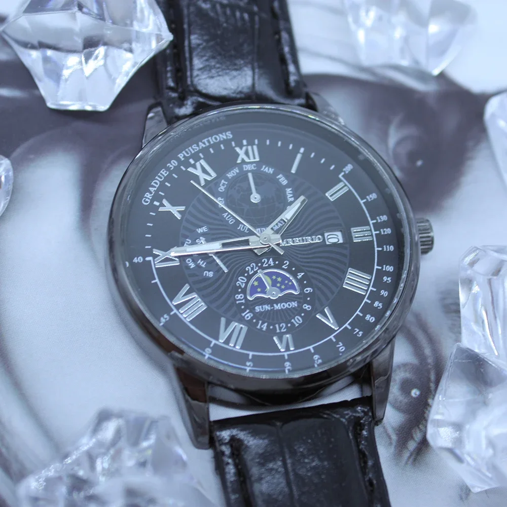 ساعة كوارتز بسيطة وأنيقة مع حزام تقويم ، سوار متعدد الوظائف ، إكسسوارات للطلاب المراهقين ، مجموعة 5 *