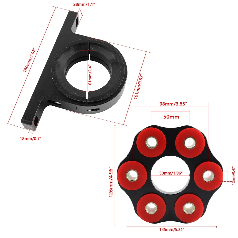 Racing Car Driveshaft Center Carrier Bearing Support Flex Disc Kit for BMW E36 E46 3 Series