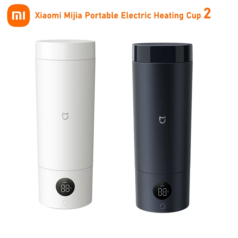 كوب تسخين كهربائي محمول من Xiaomi Mijia 2 كوب ترمس 316 كوب غليان كهربائي من الفولاذ المقاوم للصدأ يستخدم لطلاب عنبر صغير