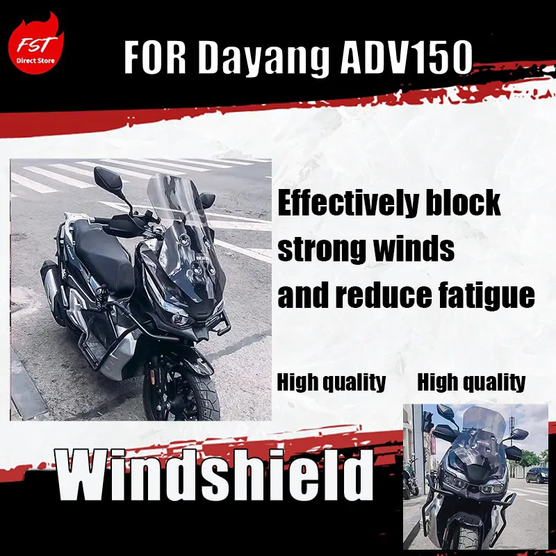 

For Dayang ADV150 DY150T-36 Motorcycle Front Windshield Panel Modification Kit for Higher Installation