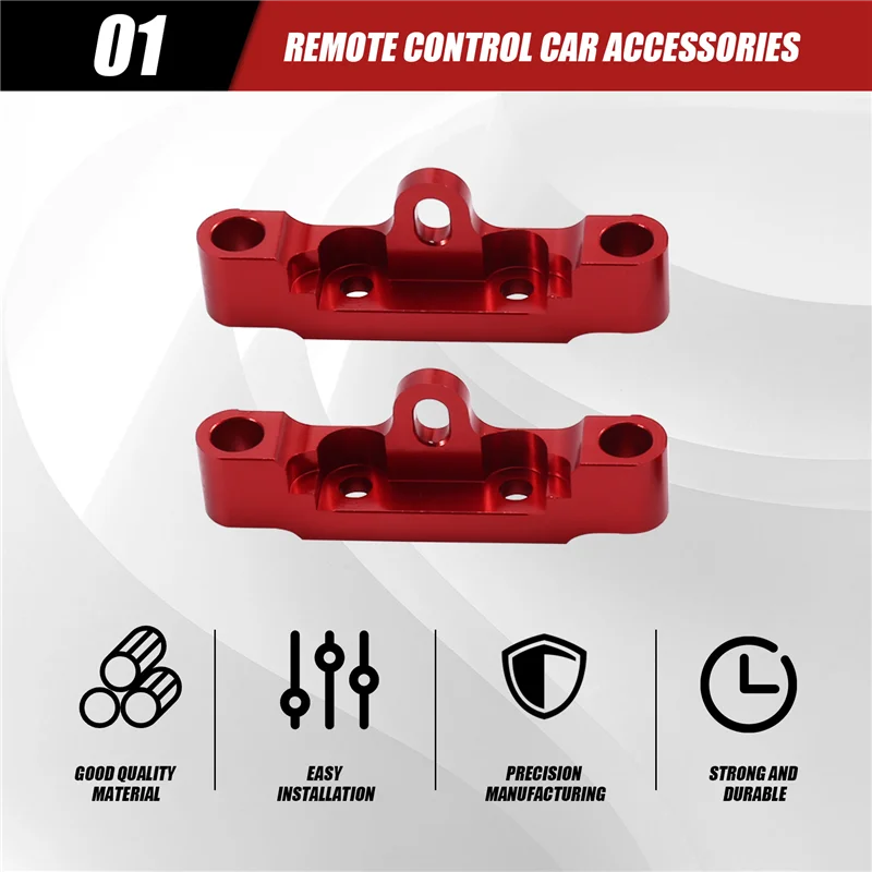 Kit de asiento de montaje de brazo inferior de actualización de coche RC para 1/10 Tamiya TT02 TT-02 accesorios de actualización de coche RC