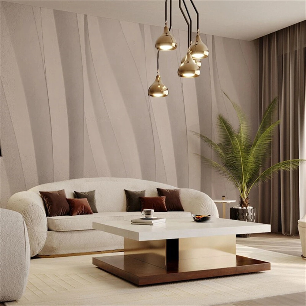 Custom Wave shaped geometric streamline wallpaper Nordic mural wallpapers for living room sofa background wall cloth 3D textured