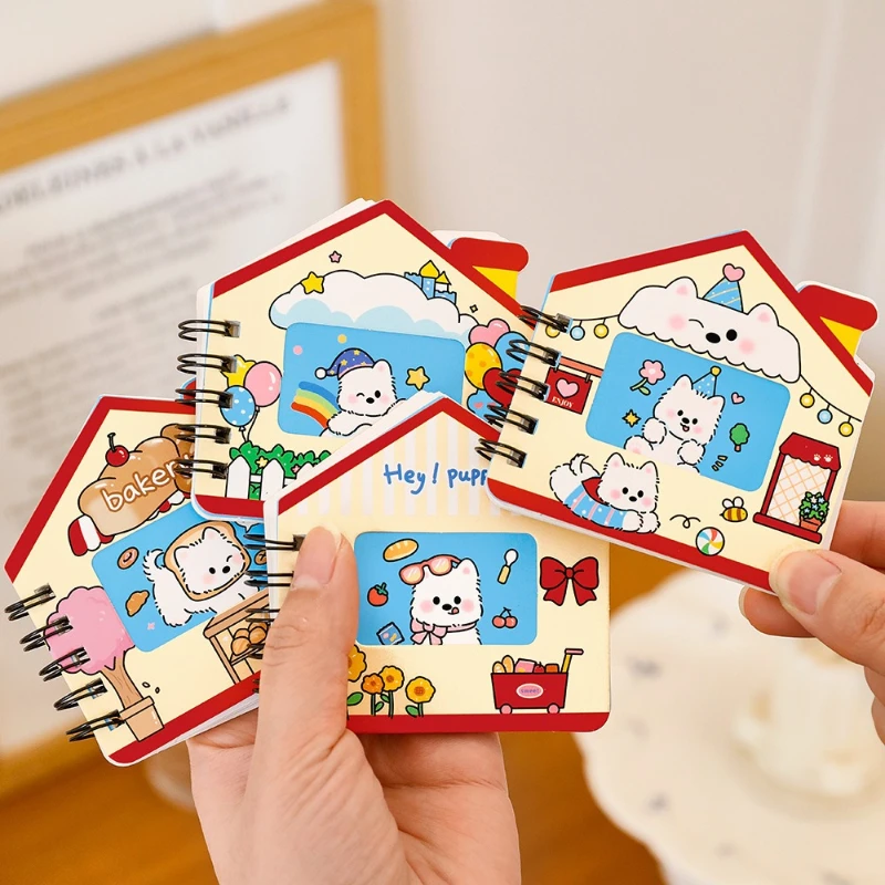 Niedliches West Highland Spiralblock-Notizbuch, Speziell Geformtes Taschenbuch für Studenten, Cartoon-Notizbuch, Kawaii Schreibwaren