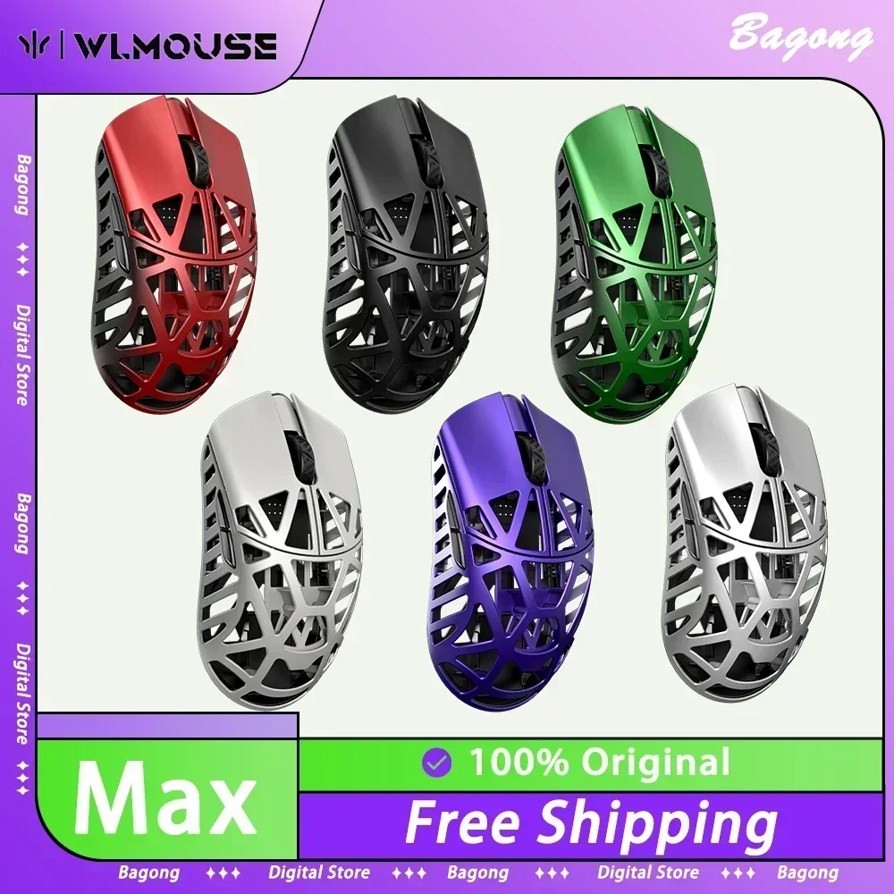 

Wanling WLmouse Beast X Max Mouse 8K Dual Mode PAW3395 Magnesium Alloy Gaming Mouse Hollow Out Lightweight Pc Gamer Accessories