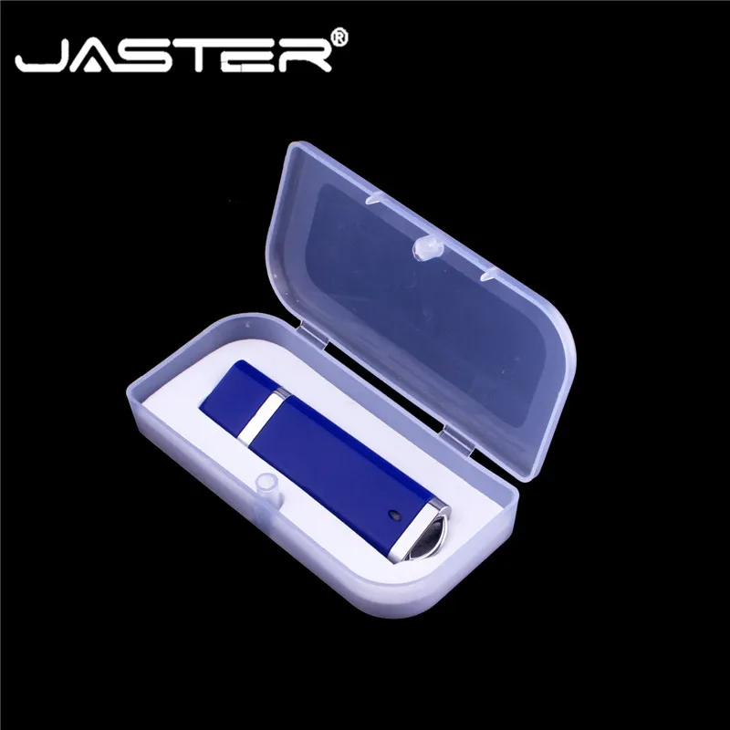 JASTER-Unidad Flash USB 2,0 con caja, modelo de encendedor de moda, memoria extraíble de plástico de 32GB, 16GB, disco U