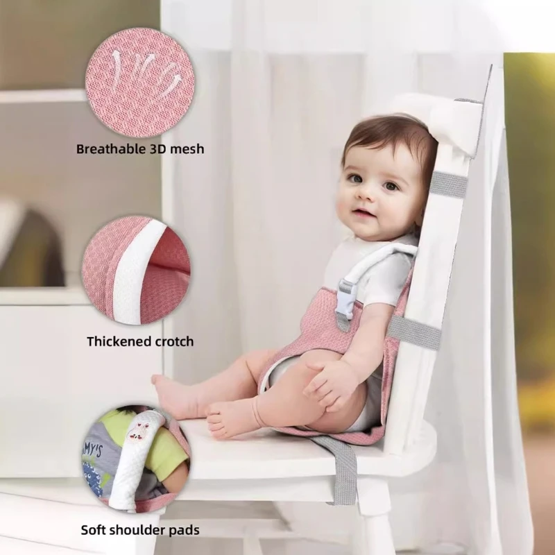 Přenosné děťátko vysoký židle bezpečnosti postroj Seat cestovní děti hlavní jídlo highchair náhrada postroj s nastavitelný bedra popruhy