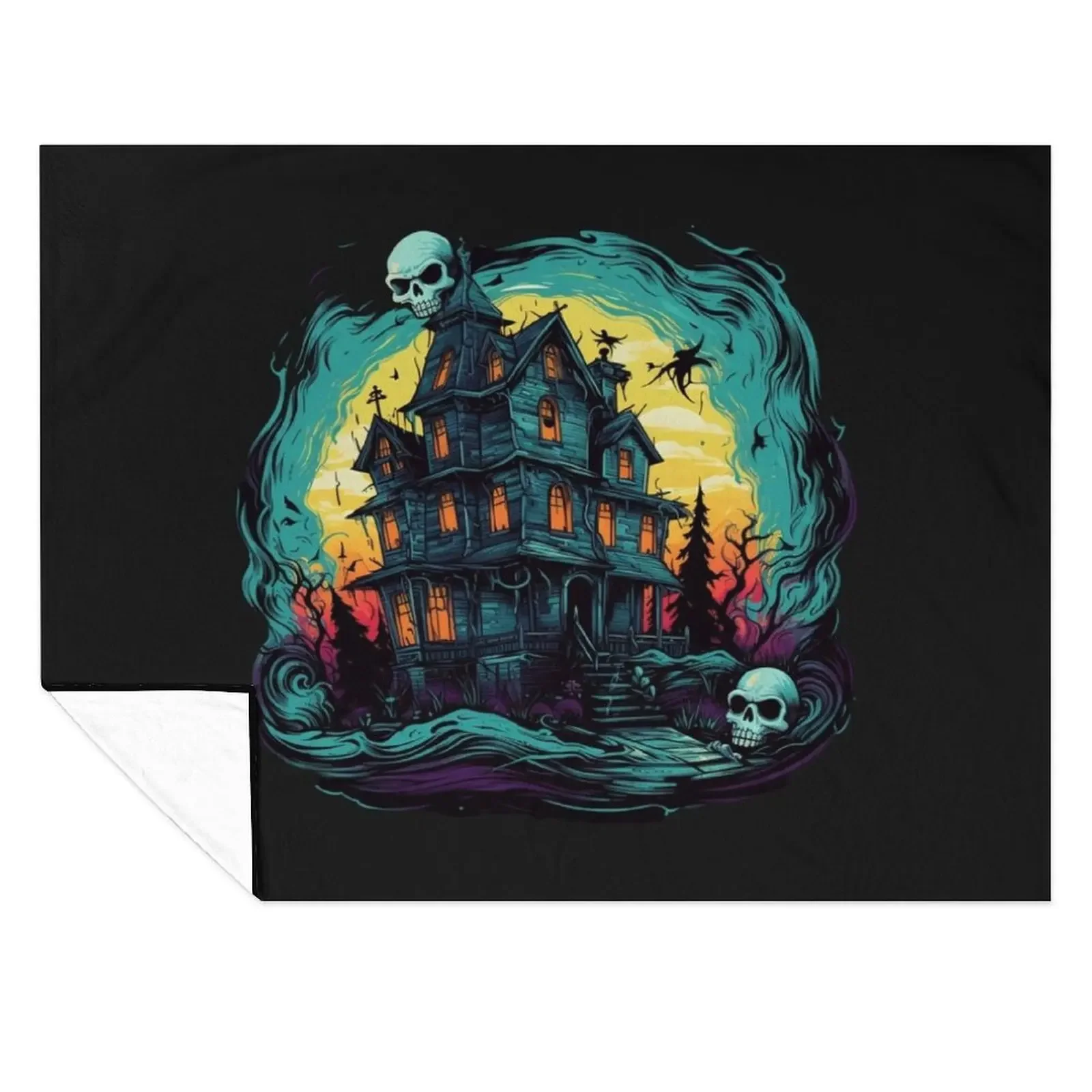 

Haunted House Throw Blanket Hairy manga Luxury Throw Camping Blankets