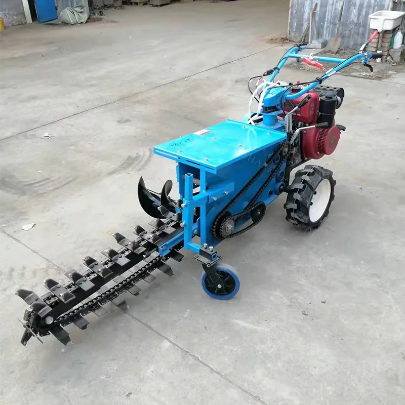 portable chain mini trencher chain pipeline trenching machine