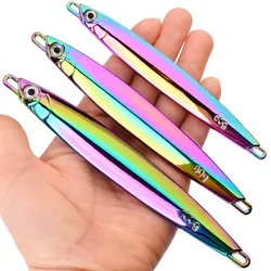 Sinking 60g 80g 100g Metal Jigging Lure Coating Long Cast Metal Jig Pesca Sea Fishing Lure Sea Fishing Jigs for Saltwater