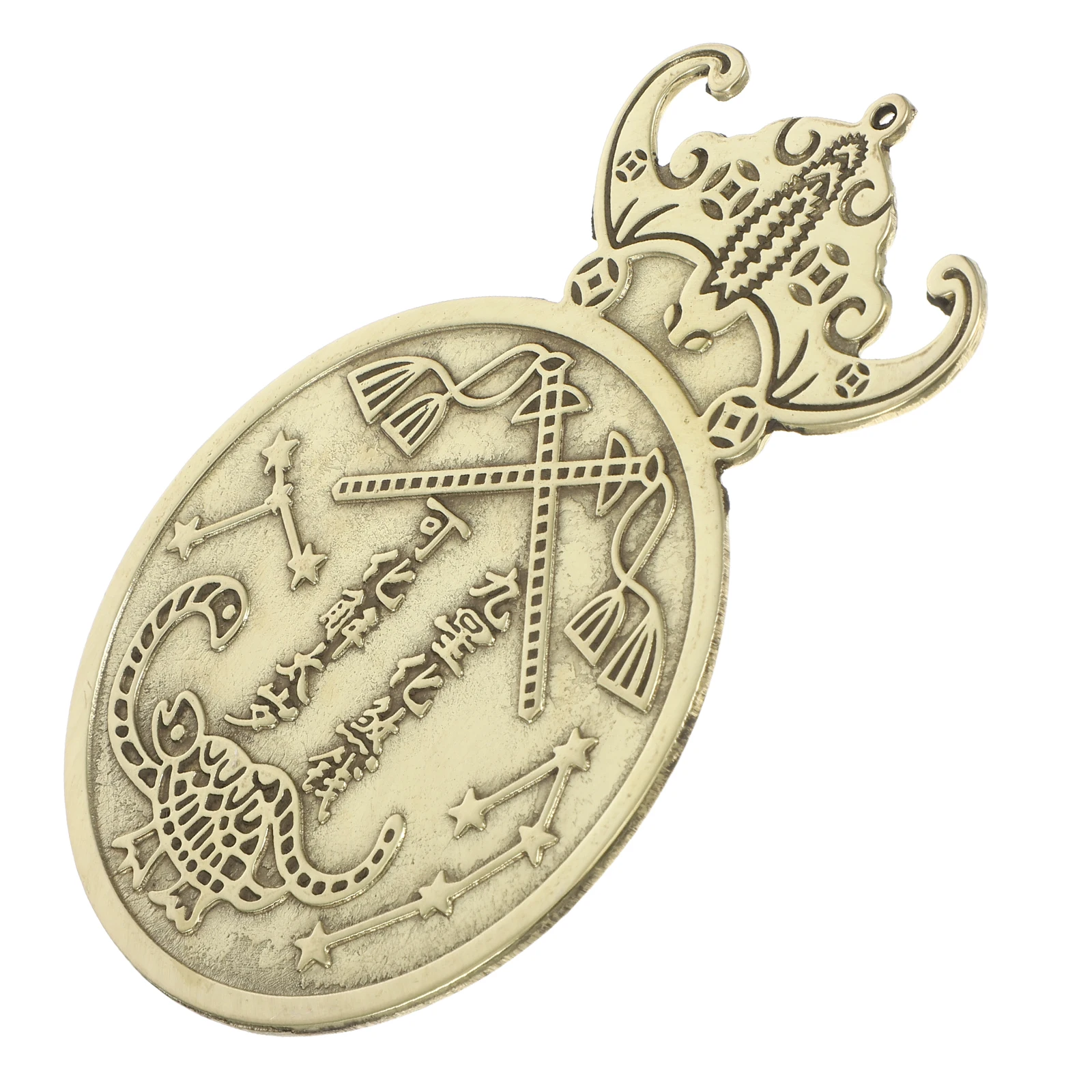 

Copper Bat Pendant Chinese Style Retro Eight-Diagram Hanging Necklace For Men Women Gift Home Car Decor Accessory