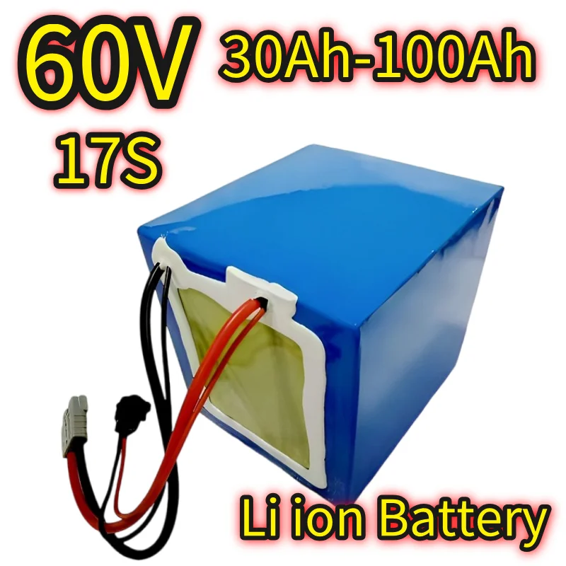 

17S 60V 30Ah 40Ah 50Ah 60Ah 80ah 100Ah lithium ion battery pack for 2000W 3000w 4000W 5000W 6000W Electric Scooter, Motorcycle