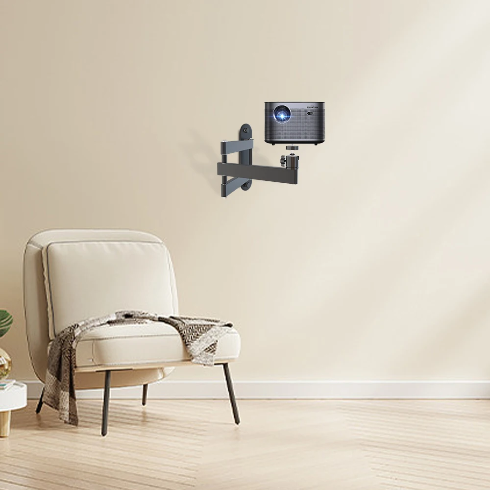 シュウォールブラケットフォトスタジオブームアーム、スクリューボールヘッド、ビデオストロライト、1/4インチ