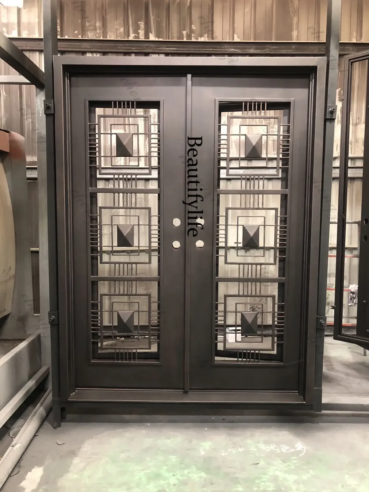 TTT Customization Hot Selling Cast Iron Door Exterior Iron French Doors Wrought Iron French Doors