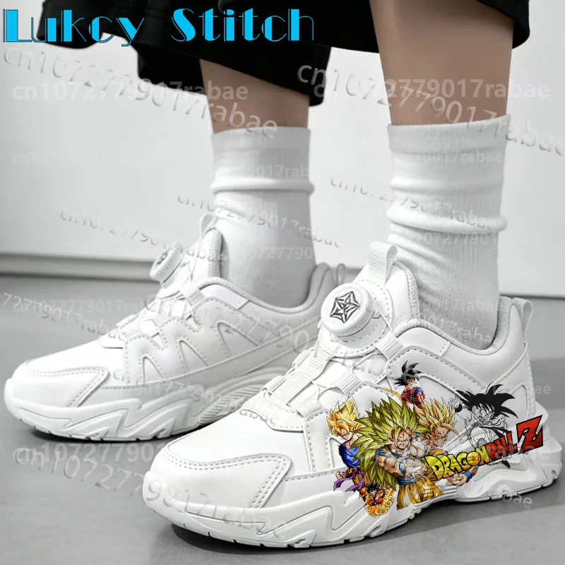 Anime Warrior Dragon Ball Kids White Sneakers Rotary Buckle Non Slip Boys Casual Shoes Gift for Him Back To School Season view 6