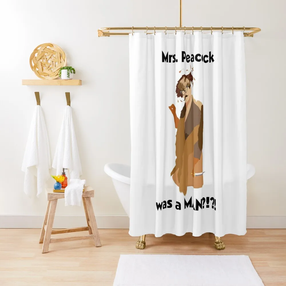 

Mrs. Peacock was a man!! Shower Curtain Shower Sets For Bathroom Waterproof Fabric Shower Toilet Accessories Bathroom Curtain