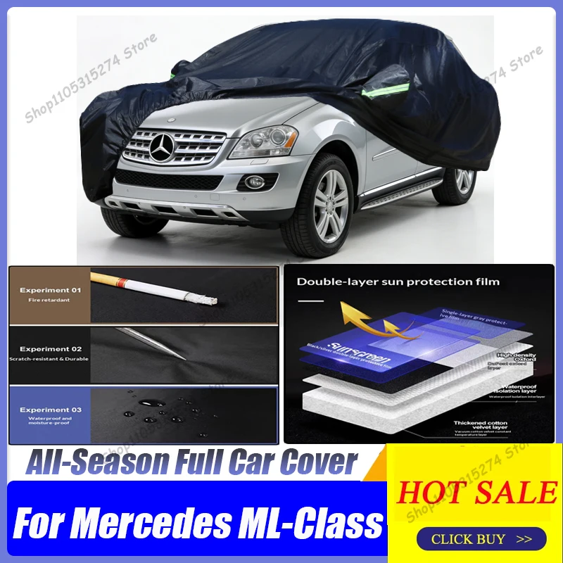 

Heavy Duty Full Car Cover Waterproof All Weather,For Mercedes ML-Class ML250 ML320 ML350 ML400 ML430 ML450 ML500 ML55 ML63 AMG