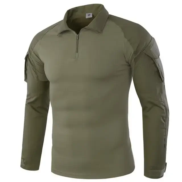 Outdoor Tactische Wandelen T-shirts Mannen Combat Militaire Leger CP Camouflage Lange Mouw Jacht Klimmen Shirt Katoen Sportkleding - afbeelding 1