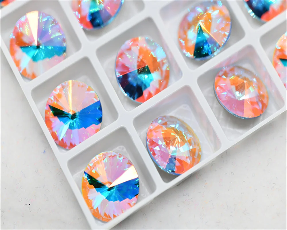 new color k9 Aquamarine ST glass stone beads for jewels making Rhinestones for DIY Apparel Clothing Decoration teadrop Rivoli