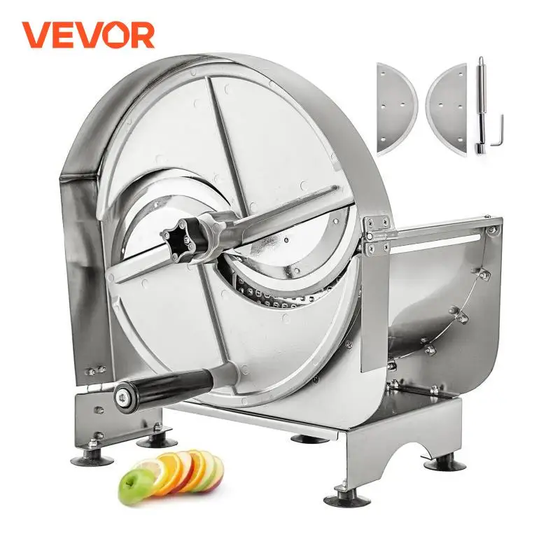 

VEVOR Commercial Manual Fruit Slicer Household Aluminum 0.2-12mm Adjustable Multi-Function Vegetable Cutter Kitchen Slicing Tool