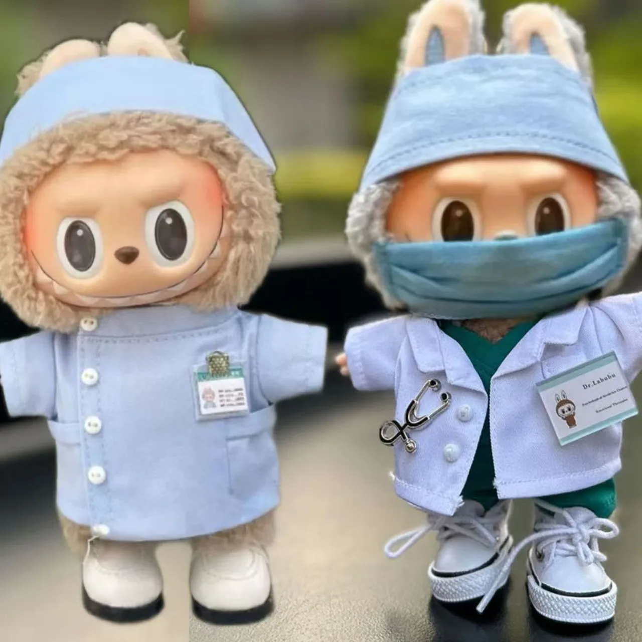 

Fit for 17cm Labubu Doctor Uniform V1/V2/V3 Doll Accessories Nurse Clothes Suit Cute Role-Playing Clothing Toys for Xmas Gift