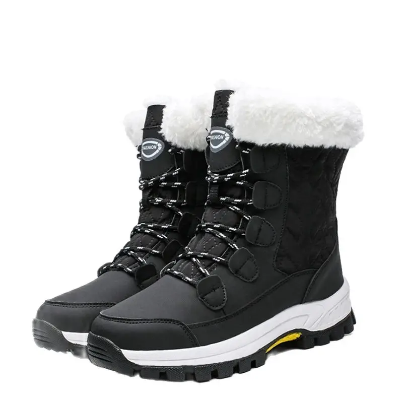 

Cold Resistance -40℃ Women Snow Boots Waterproof Thickened Plush High Top Antiskid Warm Winter Shoes Size 35-42