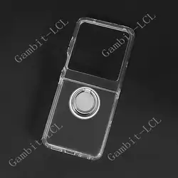 For Motorola Razr 50 Ultra Razr+ Plus 2024 Razr5 Gen4 Back Ring Holder Bracket Phone Case Smartphone TPU Soft Silicone Cover