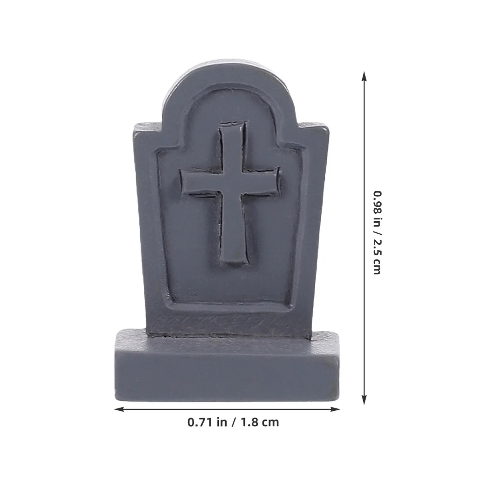 10Pcs Mini Resin Tombstones Coffins Halloween Decor Set Spooky Graveyard Scene for Desk Cabinet Micro Landscape