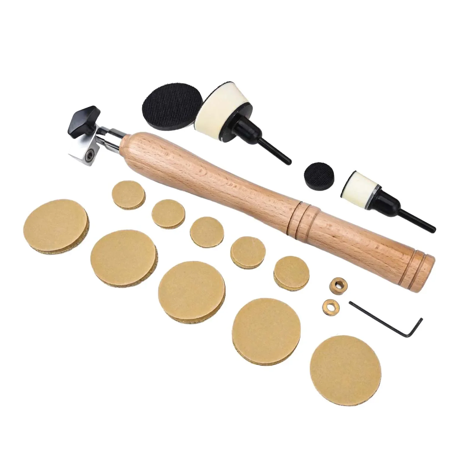 55pcs Bowl Sander Tool With Hook & Loop Backing Pads Sanding Discs Sandpaper Professional Sanding Tool Comes Complete With Both