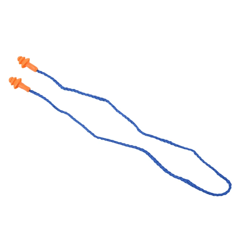 40 шт. безопасные силиконовые мягкие беруши — наушники для защиты органов слуха со шнуром — шумоподавление для работы вдома Sleeping-TCE