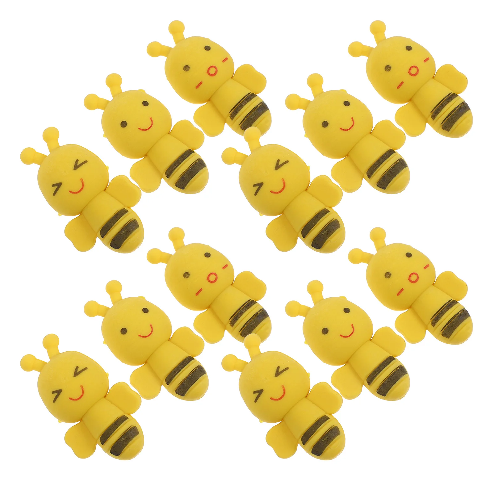 30 szt. Kreatywnych gumek do mazania w kształcie pszczół, hurtowo, artykuły szkolne, urocze gumki do ołówków z kreskówkami dla uczniów, gumki do mazania dla przedszkolaków, prezent.