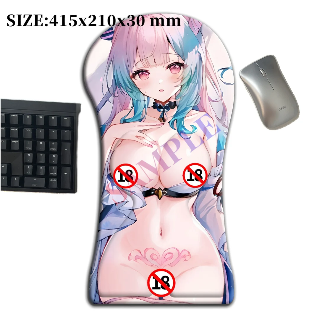 

415mm Genshin Impact Sangonomiya 3D Whole Body Large Arm Wrist Rest Mouse Pad Anime Gamer Sexy Oppai Gaming Pad