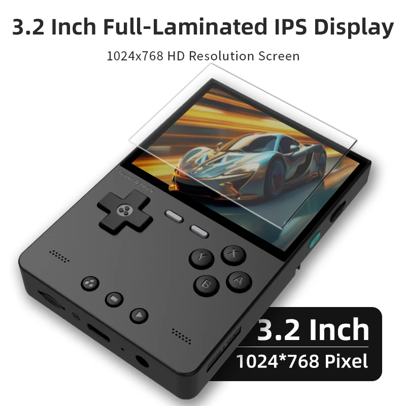 TRIMUI BRICK Retro Handheld Game Console 3.2 Inch IPS Screen Linux System Trimui UI Portable Video Game Players