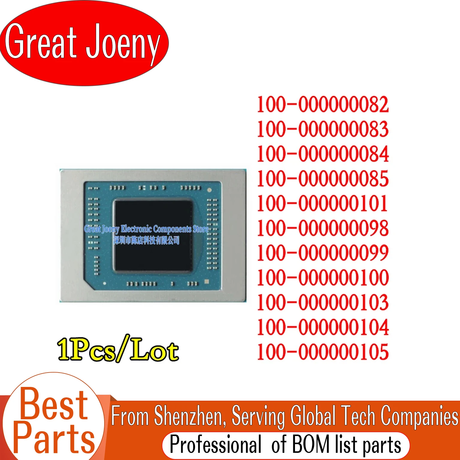 

100% New 100-000000082 100-000000083 100-000000084 100-000000085 100 000000098 099 100 101 103 104 105 BGA Chipset In Stock