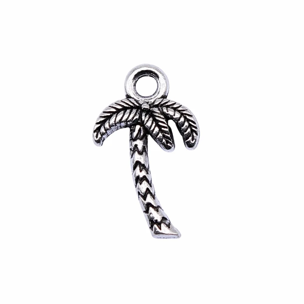 20pcs 17*10mm Coconut Tree Palm Tree Charms Pendants Making DIY Handmade Findings Handmade Craft