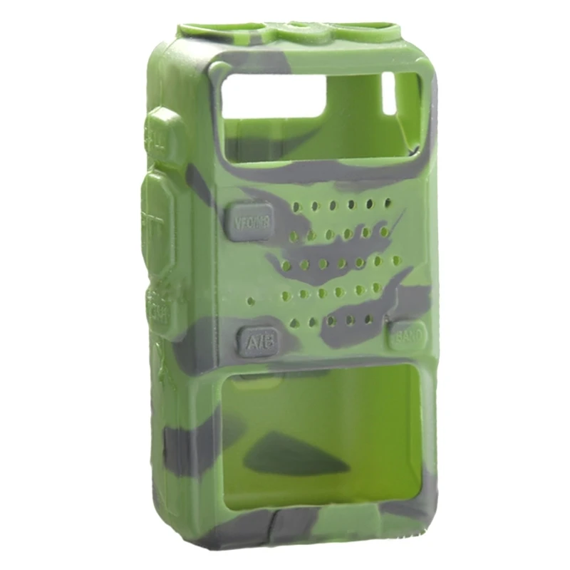 Cubierta de goma de silicona-funda de UV-5R de parachoques para Radio bidireccional UV-5RB UV-5REPlus BF-F8 + UV-985 accesorios