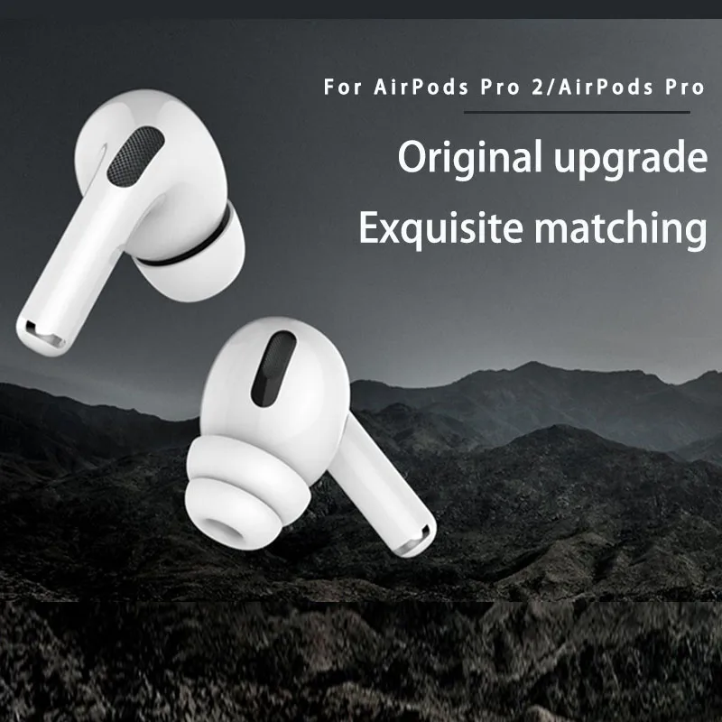 New Eartip For Apple Airpods Pro 2 Ear Tips Tip Airpod Replacement Double Layer Noise Insulation Silicone Earbud Cushion Cover